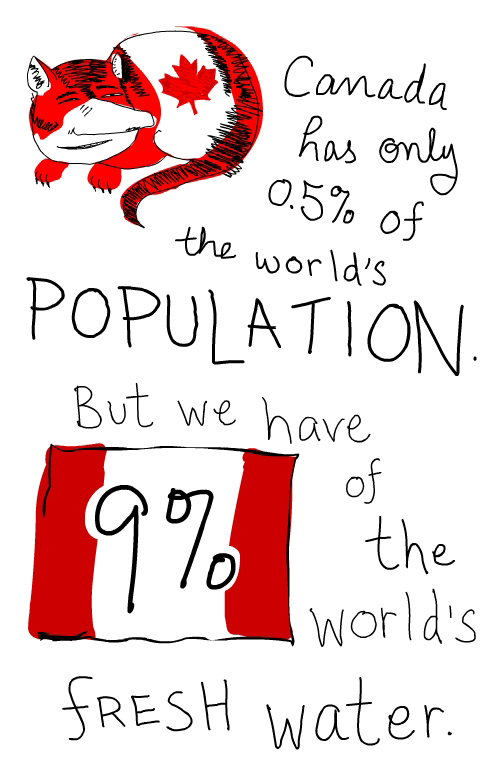 Fat Cat, population and fresh water illustration by Franke James