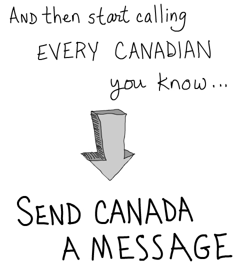 send canada a message illustration by Franke James